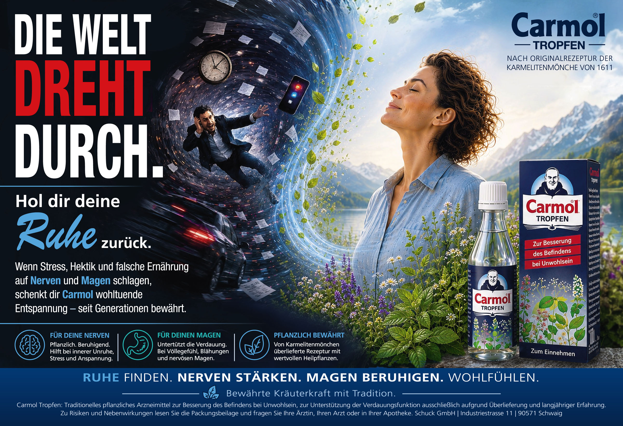 Carmol, Tropfen, Äußerlich, Carmol Tropfen, Homöopathie,              Schuck GmbH, Carmol Tropfen, Carmol Pastillen, Apotheke, Heilpflanzen, Schulter und Nackengel, Muskelcreme, Heilpraktiker